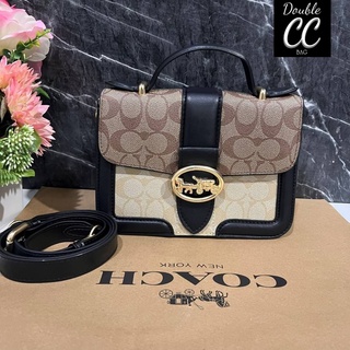 (แท้ 💯%‼ Factory) COACH 6015 compact body portable shoulder bag