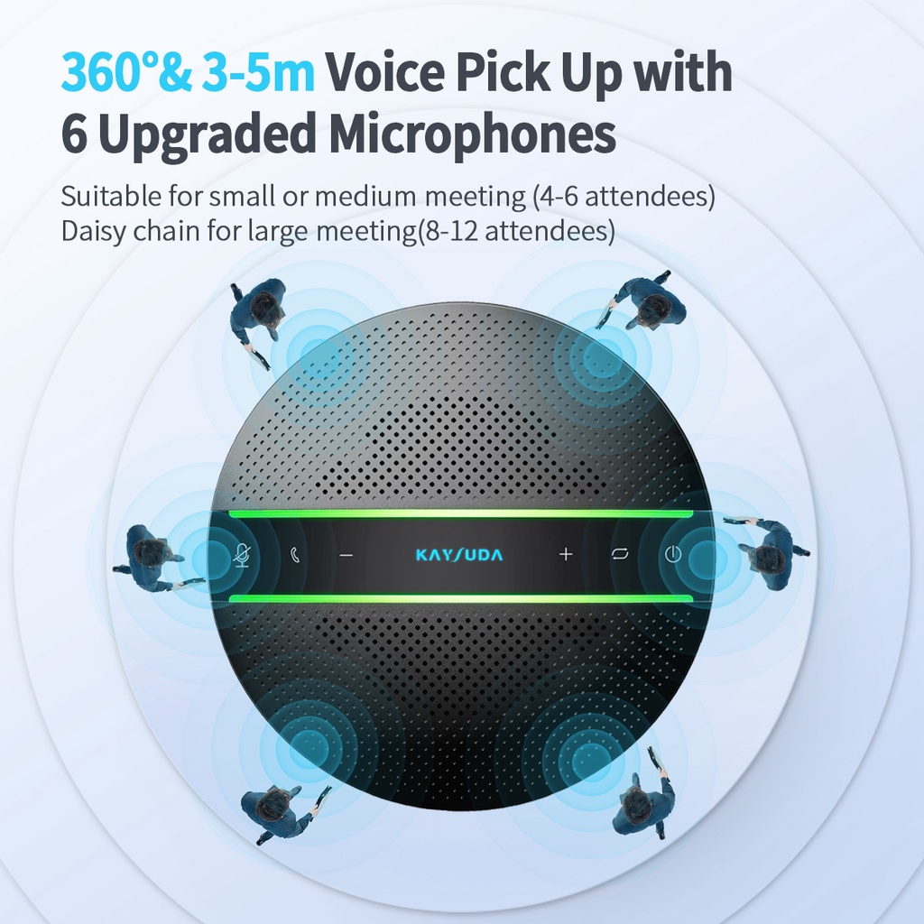 Kaysuda USB Speakerphone Microfoon Portable Speaker voor Skype Business van Microsoft Lync en andere VoIP-oproepen, Webinar, opnemen, Call Center