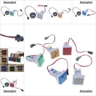 Amonghot โวลต์มิเตอร์แรงดันไฟฟ้าดิจิทัล LED AC 60-500 V 0-100