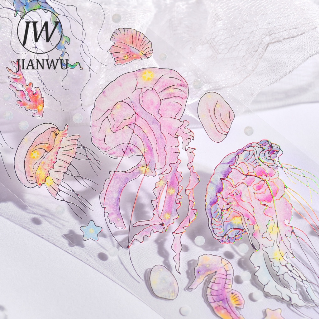 jianwu-สติกเกอร์เลเซอร์-ลายดอกไม้-ผีเสื้อ-สําหรับตกแต่งสมุดภาพ-เครื่องเขียน-3-แผ่น