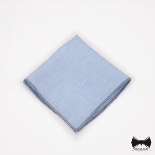 ผ้าเช็ดหน้าสูทลินินฟ้า-Linen pocket square
