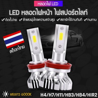 ไฟหน้ารถ ไฟหน้า LED อัตโนมัติ LED 12000LM Silver F2 PLUS H4 H1 H3 H7 H8 H9 H11 9005 HB3 9006 HB4