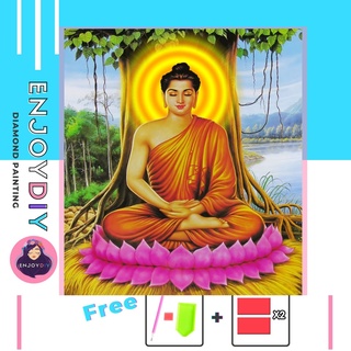 ครอสติสคริสตัล 5d diy diamond painting แบบเม็ด ลาย พระพุทธเจ้า ติดเต็ม เม็ดกลม พร้อมส่งจากไทย EnjoyDIY