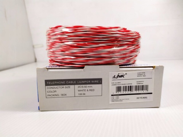 สั่งปุ๊บ-ส่งปั๊บ-link-สาย-jumper-wire-สีขาว-แดง-ขนาด-2c-x0-5ยาว-100-เมตร