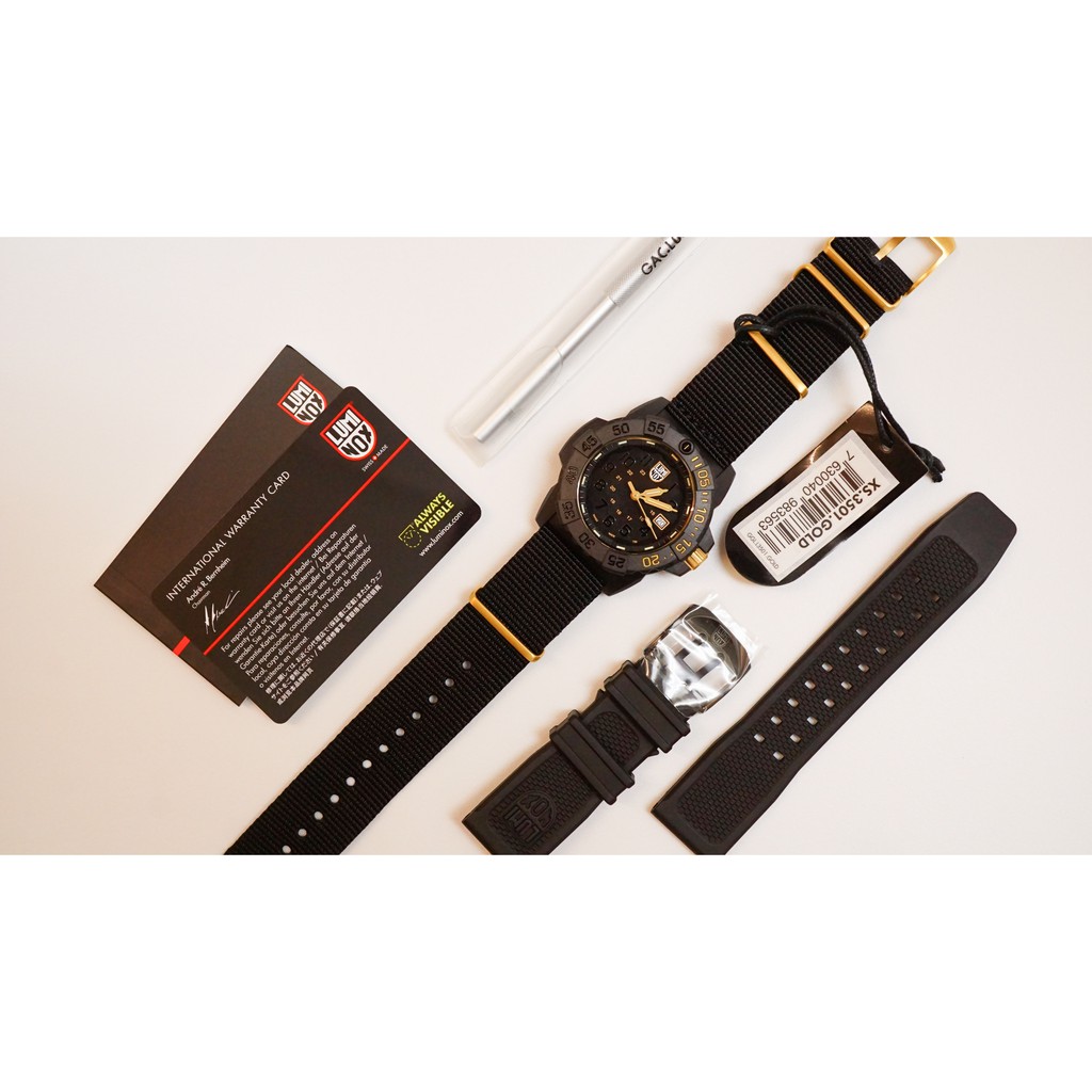 นาฬิกาผู้ชาย-luminox-หน้าดำ-ทอง-รุ่น-xs-3501-gold-set