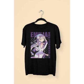 เสื้อยืดผ้าฝ้ายพิมพ์ลายคลาสสิก Rezero- Amilia คลาสสิก สําหรับผู้ชาย ผู้หญิง