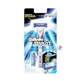 ภาพหน้าปกสินค้าGillette Mach 3 ยิลเลตต์ มัคทรีเทอร์โบ ด้ามมีดโกน 1ด้าม พร้อมใบมีด 2 ชิ้น มีดโกนหนวด ซึ่งคุณอาจชอบสินค้านี้