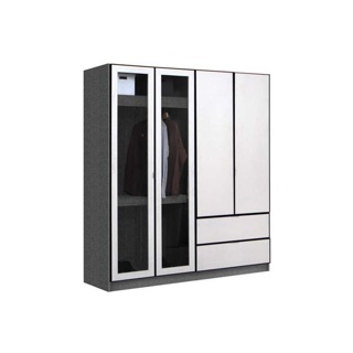 โปรโมชั่น : SB Design Square ตู้เสื้อผ้า ขนาด 180 ซม. รุ่น Paris 180x57x200 ซม. แบรนด์ KONCEPT FURNITURE