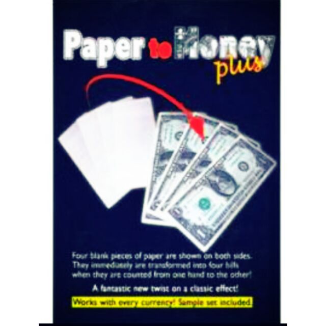 อุปกรณ์มายากลเสกกระดาษกลายเป็นธนบัตร[Paper to Money] Shopee Thailand