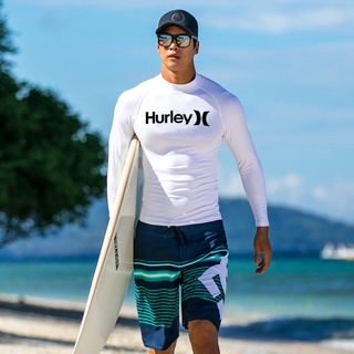 Hurley ชุดว่ายน้ําแขนยาวสําหรับผู้ชาย Upf50 +