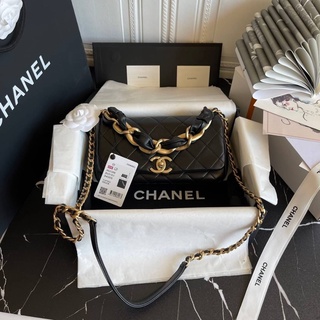 Chanel โซ่ใหญ่ สีดำ Size 23 cm Grade vip  อปก.Fullboxset
