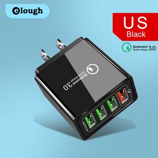 Elough 36W USB Charger Quick Charge 3.0 4.0 Port Wall Fast Charger for iPhone Android Type C Mobile Phone Charger EU UK Adapter