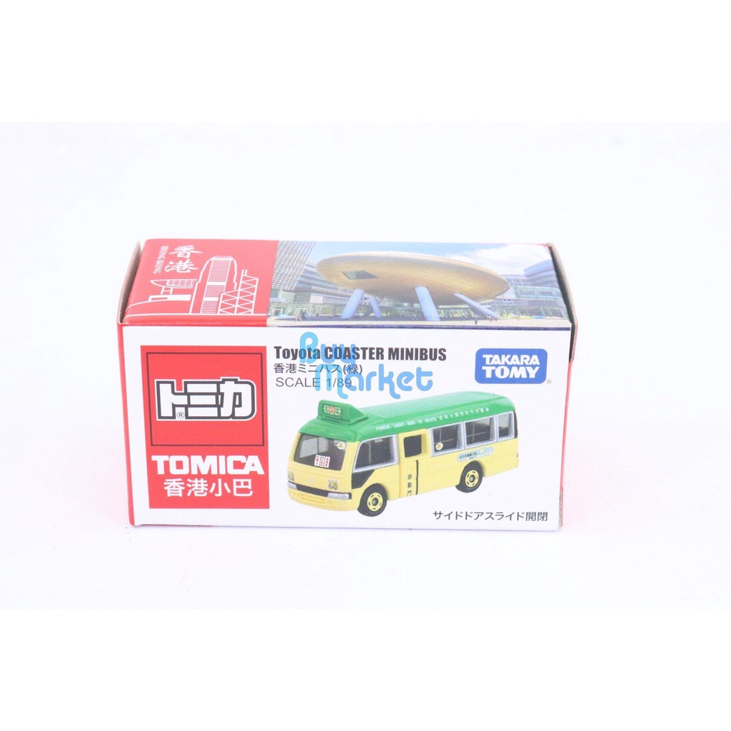 original-takara-tomy-tomica-hong-kong-minibus-toyota-coaster-green-scale-1-89-diecast-car