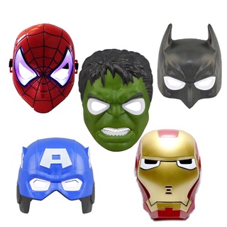 หน้ากากคอสเพลย์ Avengers Superheros Hulk Captain American Iron Man Spider Man Bat Thor สําหรับเด็ก