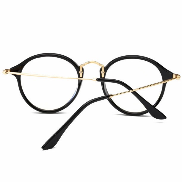 fashion-แว่นตากรองแสงสีฟ้า-8625-สีดำเงาตัดทอง-ถนอมสายตา