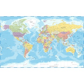 พร้อมส่งจากไทย-แผนที่โลกอย่างละเอียด-ของแต่งบ้าน-เพื่อการศึกษา (World Map)