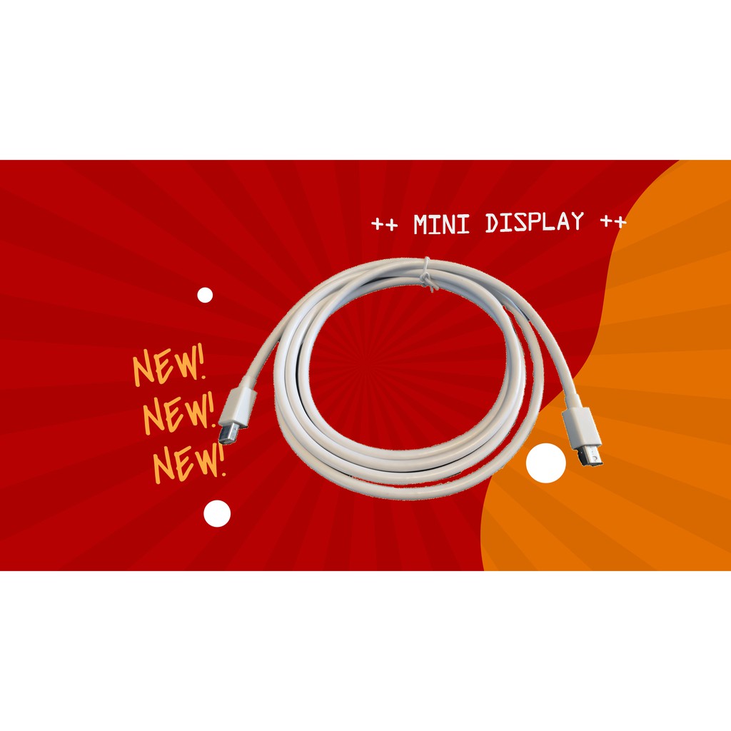 1.8M mini display cable / thunderbolt cable / สาย mini display / สาย