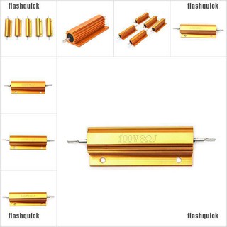 flashquick 1/2/4/8/10 โอห์ม 100 w ตัวต้านทานไฟฟ้าอลูมิเนียม