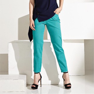 Guy Laroche กางเกงขาวยาว กาง﻿เ﻿กงผู้หญิง Color Skinny Cropped Jeans กางเกงกีลาโรช กางเกงยีนส์ขายาว ผ้ายีนส์ สีเขียว (GT5HDR)