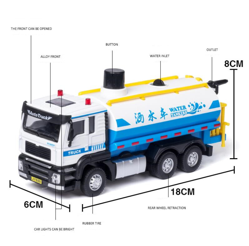 1-50-รถบรรทุกขยะสุขาภิบาลเครื่องฉีดน้ำรุ่น-die-casting-รถเสียงและแสงดึงกลับรถรุ่นคอลเลกชันรถบรรทุกสุขาภิบาลของเล่นสปริงเกลอร์