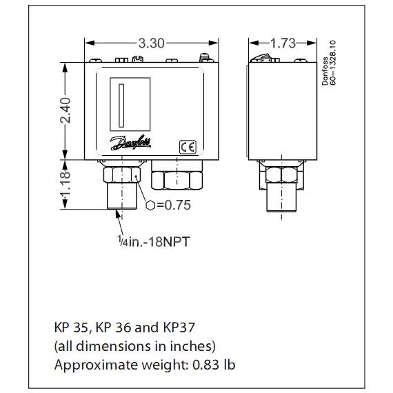 ราคาถูก-เพรชเชอร์สวิทช์-รุ่น-kp35-danfoss-kp-35