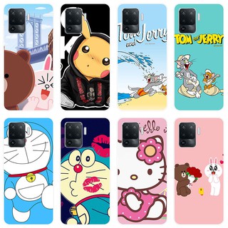 เคส OPPO A94 พิมพ์ลายการ์ตูนน่ารักแบบด้านหลังเคส OPPO A94 A 94 OPPOA94 Soft Silicone TPU Case