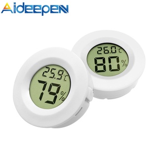 Aideepen เครื่องวัดอุณหภูมิความชื้นอิเล็กทรอนิกส์ ทรงกลม ขนาดเล็ก