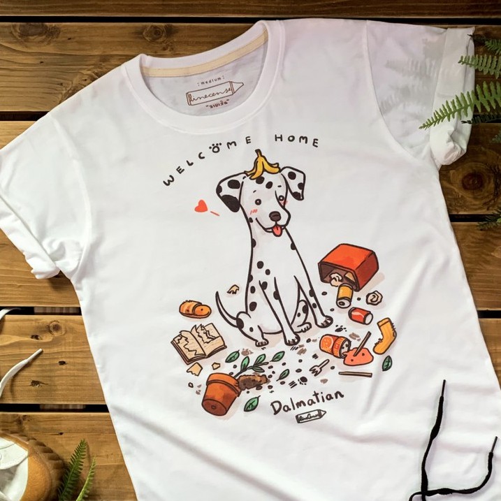 s-5xl-dalmatian-welcome-home-t-shirt-เสื้อยืด-ลายน้องหมาดัลเมเชี่ยน