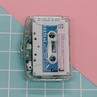 ภาพขนาดย่อของภาพหน้าปกสินค้าClear Cassette Tape Player เครื่องเล่นเทปเเบบใส จากร้าน cassette_thailand บน Shopee