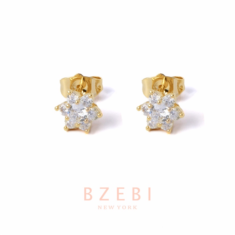 bzebi-ต่างหูเพชร-cz-แบบติดหู-เงิน-แฟชั่น-เกาหลี-ทอง-ดอกไม้-ผู้หญิง-earrings-สตั๊ด-ประดับเพทาย-ลูกบาศก์-18k-สําหรับผู้หญิง-631e