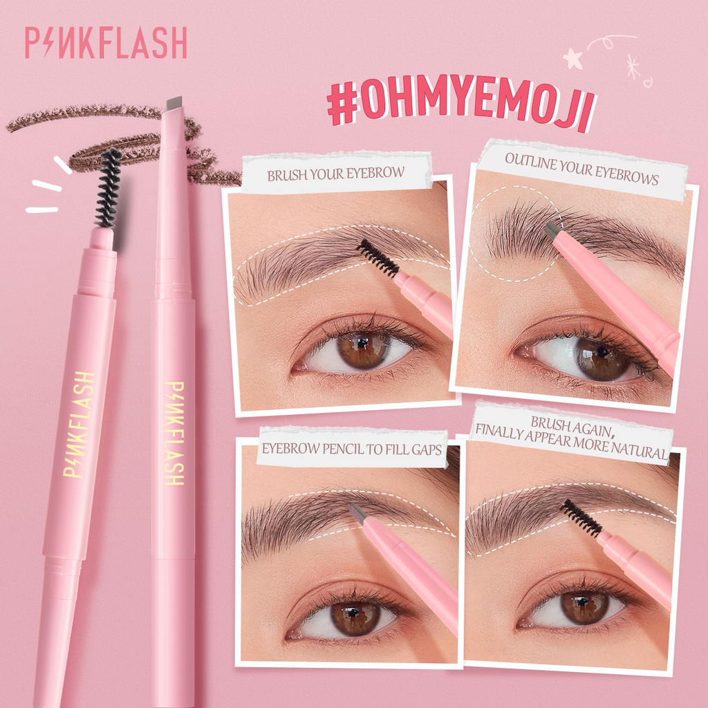 ภาพสินค้าPinkflash Ohmyemoji ดินสอเขียนคิ้ว ติดทนนาน กันน้ำ 8 ชั่วโมง จากร้าน pinkflash.th บน Shopee ภาพที่ 4
