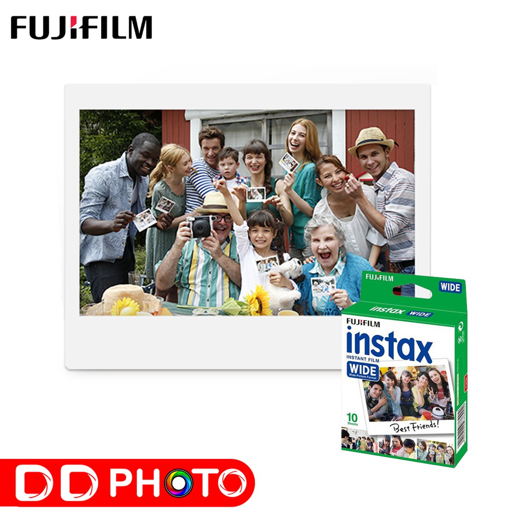 ภาพหน้าปกสินค้าFujifilm Instax Wide film Polaroid ฟิล์มโพราลอยด์ 10 แผ่น สินค้าใหม่ ฟิล์มขอบขาว จากร้าน dd_photo บน Shopee