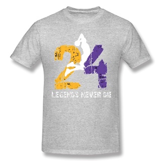 zw kobe bryant เสื้อยืดลําลองสําหรับผู้ชายผ้าฝ้าย พิมพ์ลายกราฟฟิคขนาดพลัส 24 legends never die