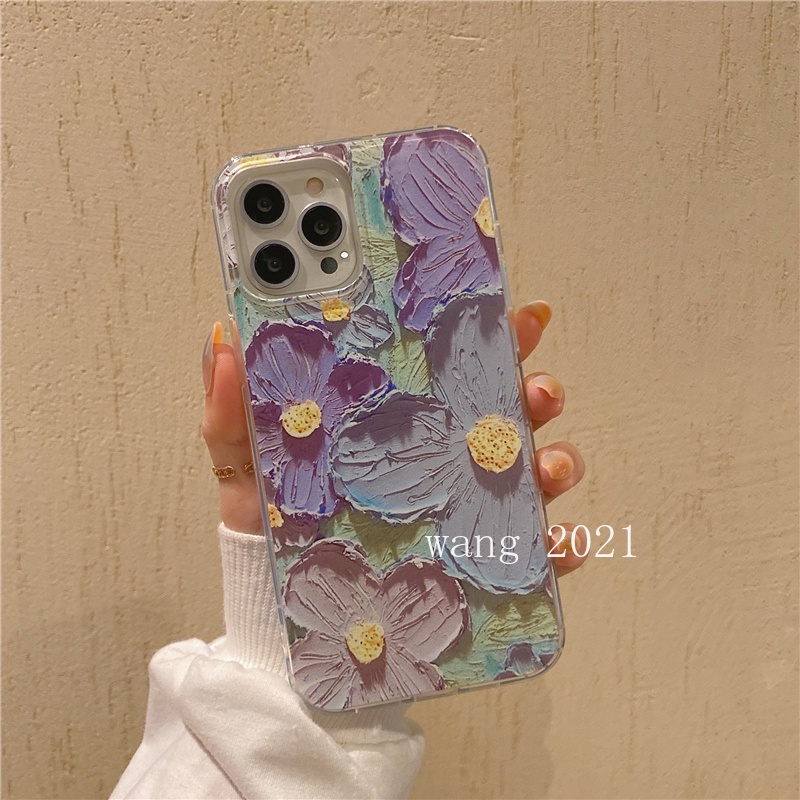 ready-stock-casing-vivo-x80-pro-x70-pro-5g-เคส-phone-case-colorful-flowers-vintage-painting-transparent-silicone-soft-case-for-vivo-x80-เคสโทรศัพท