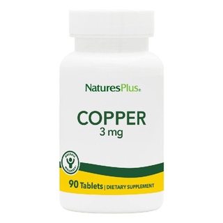 NaturesPlus Copper 3 mg High Potency Essential Minerals &amp; Amino Acids Promotes Healthy Immune System Function GlutenFree
