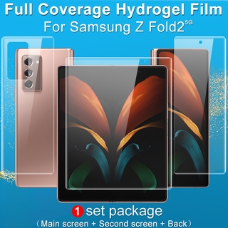 Original Imak Samsung Galaxy Z Fold2 5G Full Cover Screen Protector Galaxy Z Fold 2 5G SM-F916B Front + Back + Inner Hydrogel Film