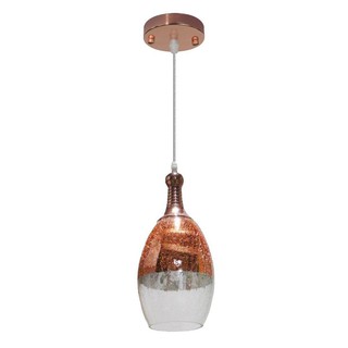 โคมไฟช่อ ไฟช่อ EVL HG-0024 SD สีทองแดง 1 หัว โคมไฟภายใน โคมไฟ หลอดไฟ CHANDELIER MODERN HG-0024 SD EVL GLASS COPPER 1Ligh