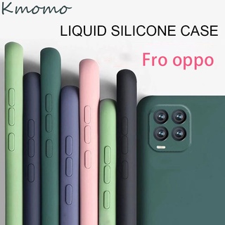 เคสโทรศัพท์มือถือ ซิลิโคนเหลว สีพื้น สำหรับ OPPO A95 A54 A94 A74 4G 5G Realme 8 Pro