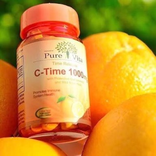 ภาพขนาดย่อของภาพหน้าปกสินค้าPure Vita   Vitamin C Time Release 1000mg  ผิวใสสุขภาพดี (EXP 6/2027) จากร้าน meevitamin18 บน Shopee ภาพที่ 6