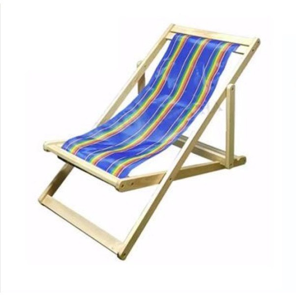 ภาพสินค้าผ้าใบเก้าอี้ชายหาด (*สีน้ำเงิน) ขนาด 45x115 cm. (ใส่กับโครงไม้ยางพาราหรือเตียงแบบอื่นได้หลายรุ่น) รีฟิลผ้าชายหาด จากร้าน happyshop4289 บน Shopee ภาพที่ 3