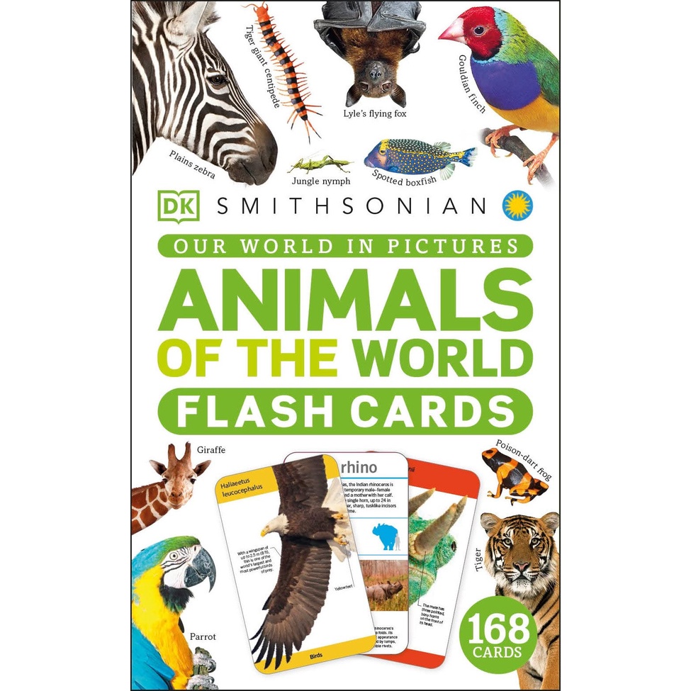 พร้อมส่ง-ลิขสิทธิ์แท้-แฟลชการ์ภาพสัตว์-168-ใบ-our-world-in-pictures-animals-of-the-world-flash-cards-dk-our-world-in-pictures-cards-may-31