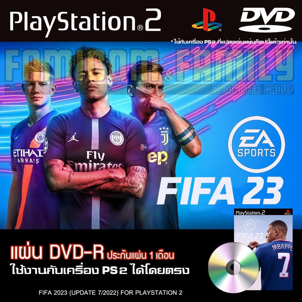 เกม-play-2-fifa23-ฟีฟ่า-อัปเดตล่าสุด-7-22-สำหรับเครื่อง-ps2-playstation2-ที่แปลงระบบเล่นแผ่นปั้ม-ไรท์เท่านั้น-dvd-r