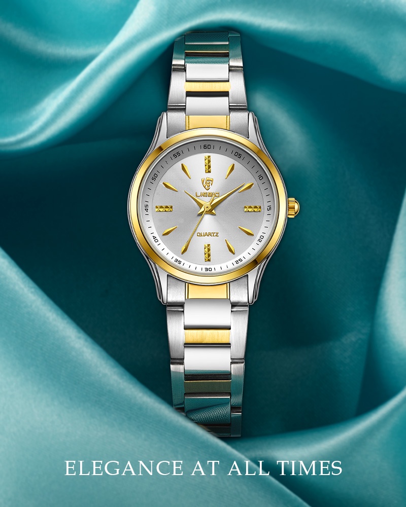 มุมมองเพิ่มเติมของสินค้า Skmei นาฬิกาข้อมือควอทซ์ อะนาล็อก สายสแตนเลส สีทอง และสีเงิน สําหรับผู้ชาย และผู้หญิง ฟรีกล่อง
