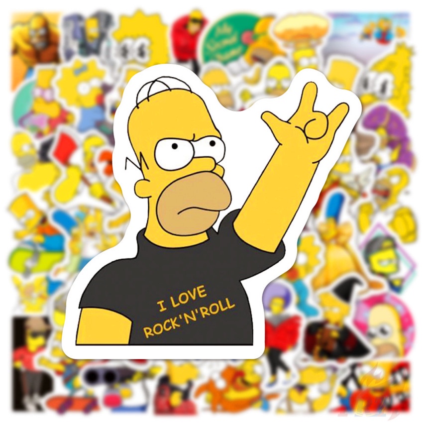 50-ชิ้น-ชุด-สติกเกอร์-the-simpsons-series-01-สติกเกอร์-doodle-แฟชั่น-กันน้ํา-diy