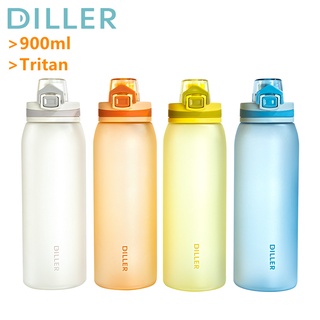 Diller ขวดน้ํา ขนาดใหญ่ พร้อมฝาปิด กันรั่วซึม ปลอด BPA สําหรับดื่ม (900 มล.) D55