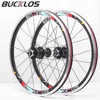 BUCKLOS 406/451 Fodling จักรยานล้อ 100-135 มม. ชุดล้อ 20/22 นิ้ว Disc V เบรคพับจักรยานล้อขี่จักรยานอะไหล่