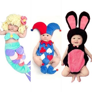 BabyGaga ชุดแฟนซีเด็กทารกเงือกน้อย-โจ๊กเกอร์-กระต่ายน้อย Little Mermaid &amp; Joker &amp;Bunny Fancy Costume