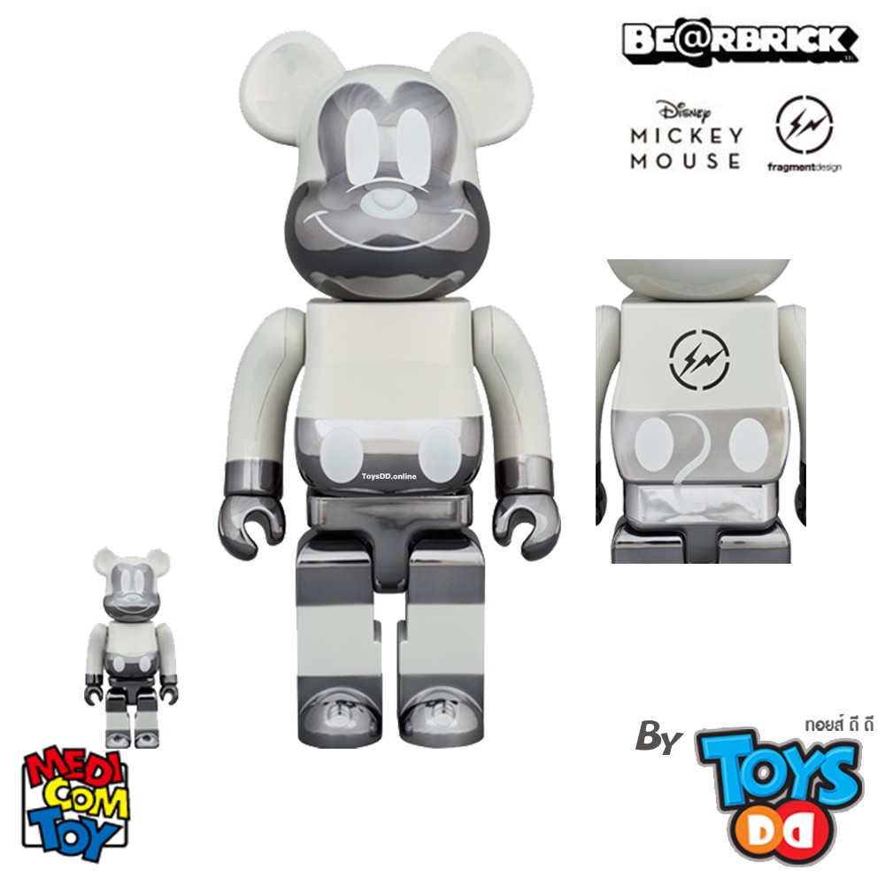 Bearbrick fragmentdesign MICKEY MOUSE Set REVERSE 400% + 100%