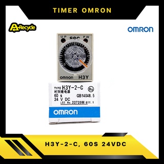 OMRON H3Y-2-C, ,60S 24VDC TIMER Relay omron 8 ขา