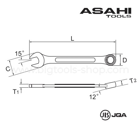 อาซาฮี-asahi-ประแจแหวนข้างปากตาย-ขนาด-6-17-มม